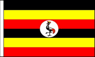 Uganda Hand Waving Flags